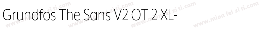 Grundfos The Sans V2 OT 2 XL字体转换